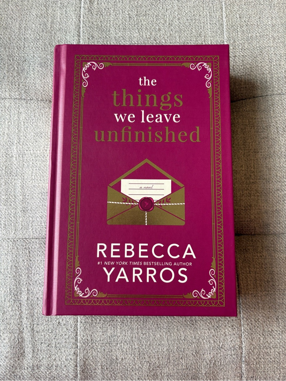 The Things We Leave Unfinished – with sprayed edges by Rebecca Yarros